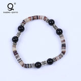 Coconut Shell Bracelet Glass Beads Gift for Her