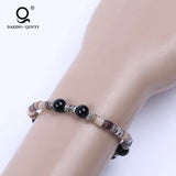 Coconut Shell Bracelet Glass Beads Gift for Her