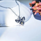 Pink Crystal Citrine Zircon Diamond Pendant Necklace Silver Jewelry