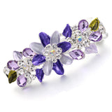 Crystal Flower Rhinestone Hairpin Enamel Barrettes Jewelry Headpiece F165