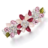 Crystal Flower Rhinestone Hairpin Enamel Barrettes Jewelry Headpiece F165