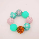 Child Girls Flag Star Beads Bracelet 2pcs