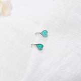 Childer 925 Silver Pink Green Enamel Heart Clip Earring For Baby Girl
