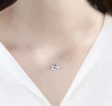 Invisible Fish Line Crystal Necklace - Women Fashion Clavicle Chain