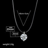 Invisible Fish Line Crystal Necklace - Women Fashion Clavicle Chain