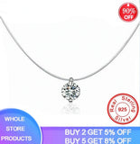 Invisible Fish Line Crystal Necklace - Women Fashion Clavicle Chain
