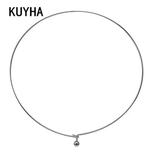 Silver Dot Style Choker Necklace for Men/Women