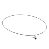 Silver Dot Style Choker Necklace for Men/Women