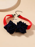Lace Flower Rose Choker Necklace for Women