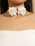 Lace Flower Rose Choker Necklace for Women