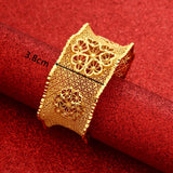 Christmas Arab Heart Flower Cuff Bracelet Women Middle East Bangles