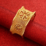 Christmas Arab Heart Flower Cuff Bracelet Women Middle East Bangles