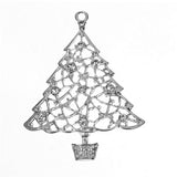 Christmas Tree Pendant Clear Rhinestone Charm for DIY Necklace Jewelry Making