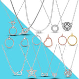 Chunky Infinity Knot Pendant Necklace 925 Silver Snake Chain Collar O Pendant