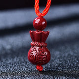 Cinnabar Jade Angel Cattle Pixiu Elephant Pendant Necklace Jewellery
