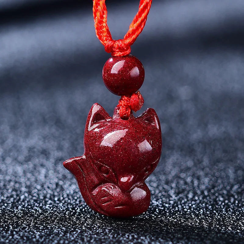 Cinnabar Jade Angel Cattle Pixiu Elephant Pendant Necklace Jewellery