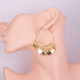 Star Tassel Hoop Earrings for Women Party Jewelry E0263
