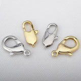 Silver Open Jump Hook Lobster Clasps for DIY Chain Bracelet Necklace Making