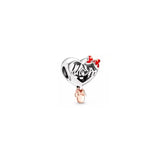 925 Silver Love Charm Bow for Family Women