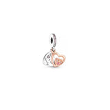925 Silver Love Charm Bow for Family Women