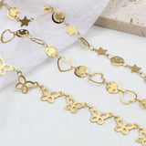 Heart Moon Stainless Steel Anklet Foot Jewelry