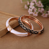 Enamel Bangle Bracelet Hinge Jewelry Women Gift