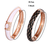 Enamel Bangle Bracelet Hinge Jewelry Women Gift