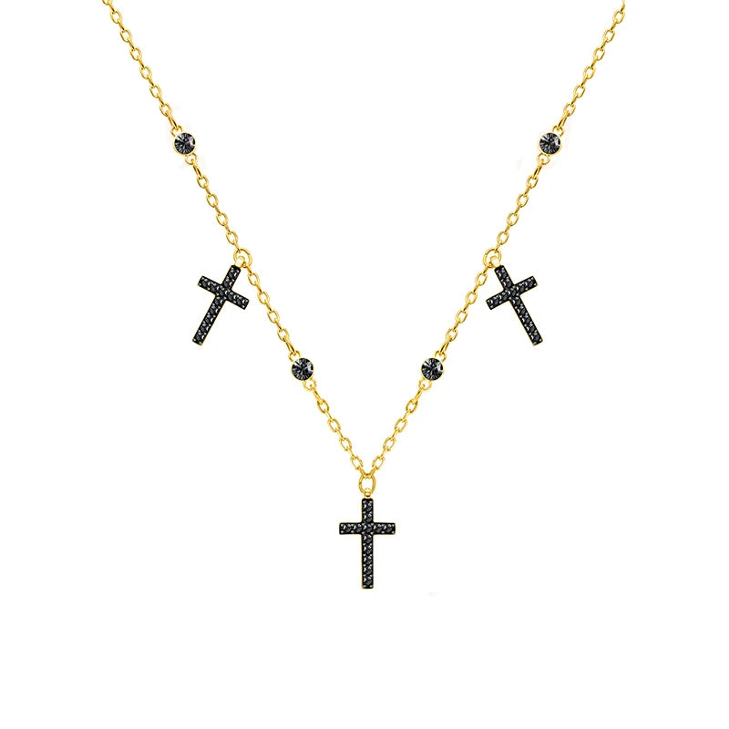 Classic Cross Necklace Woman Personality Jewelry Halloween Gift