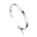 Classic Cuff Stainless Steel Bracelet Men Women Jewelry