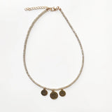 Classic Crystal Beads Necklace Gold Pendant Ethnic Choker
