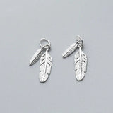 925 Silver Feather Charms for DIY Jewelry Making