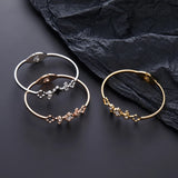 Four-Leaf Clover Stainless Steel Charm Bracelet for Women