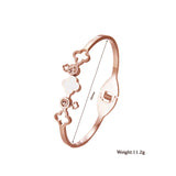Four-Leaf Clover Stainless Steel Charm Bracelet for Women