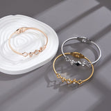 Four-Leaf Clover Stainless Steel Charm Bracelet for Women