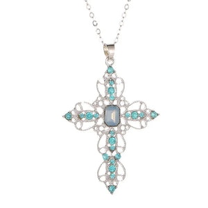 Bohemian Cut Out Diamond Necklace Collar Chain