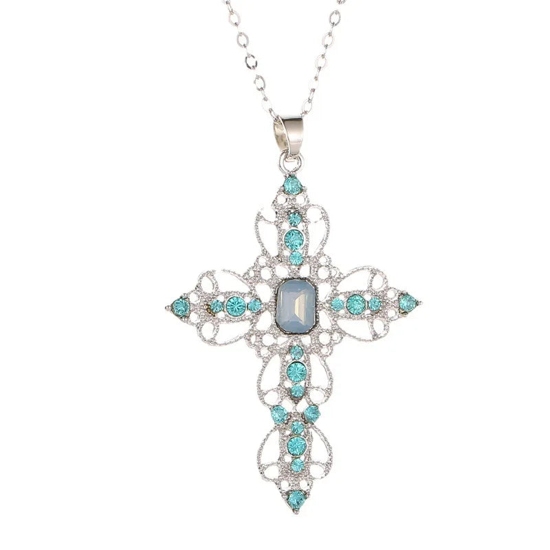Bohemian Cut Out Diamond Necklace Collar Chain