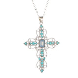 Bohemian Cut Out Diamond Necklace Collar Chain
