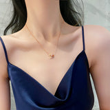 Classic Titanium Steel D Ring Necklace Pendant Gift Women Jewelry