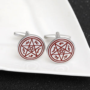 Men's Pentagram Cufflinks Business Wedding Sleeve Studs