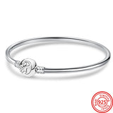 Classic Moments Heart Butterfly Snake Chain Bracelet for Women