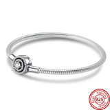 Classic Moments Heart Butterfly Snake Chain Bracelet for Women