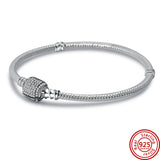 Classic Moments Heart Butterfly Snake Chain Bracelet for Women