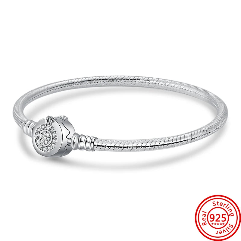 Classic Moments Heart Butterfly Snake Chain Bracelet for Women