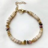 Natural Stone Bangle Shell Beaded Bracelet Unisex Hand Jewelry