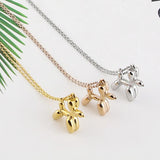 Stainless Steel Puppy Pendant Necklace Love Jewelry