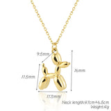 Stainless Steel Puppy Pendant Necklace Love Jewelry
