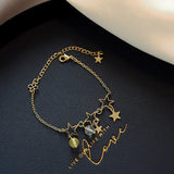 Classic Starry Sky Moon Pendant Bracelet for Woman