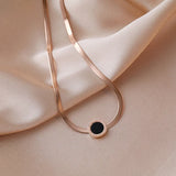 High Titanium Steel Roman Pendant Necklace for Women