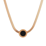High Titanium Steel Roman Pendant Necklace for Women