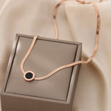 High Titanium Steel Roman Pendant Necklace for Women